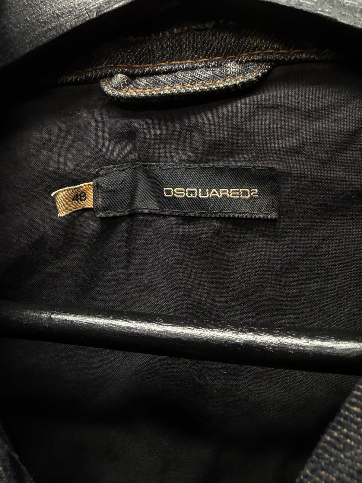 AW2005 Dsquared2 ‘Jesus Lord’ Studded Denim Trucker Jacket with Leather Fringe