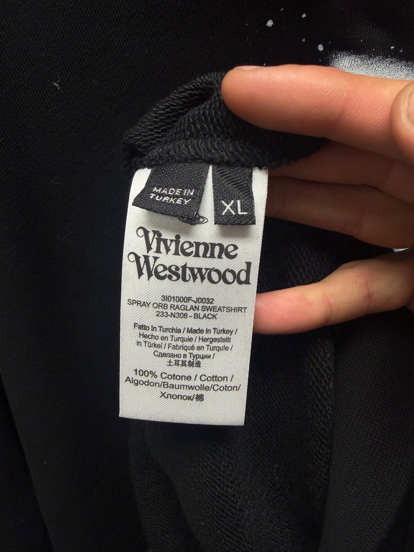 Vivienne Westwood Orb ‘Spray Paint Logo’ Black Graphic Sweatshirt