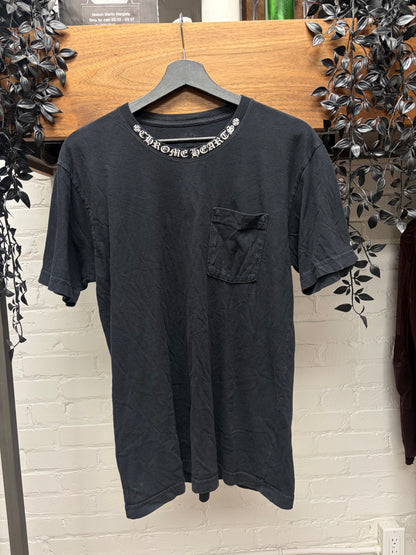Chrome Hearts ‘Scroll Neck’ Black ‘Fuck You’ Short Sleeve Shirt