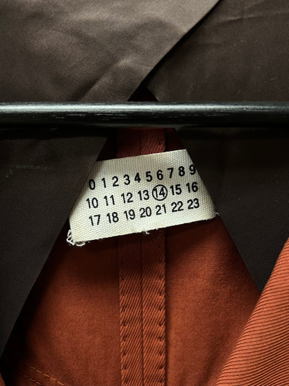 Maison Margiela Line (14) Burnt Orange Floor Length Trench Coat