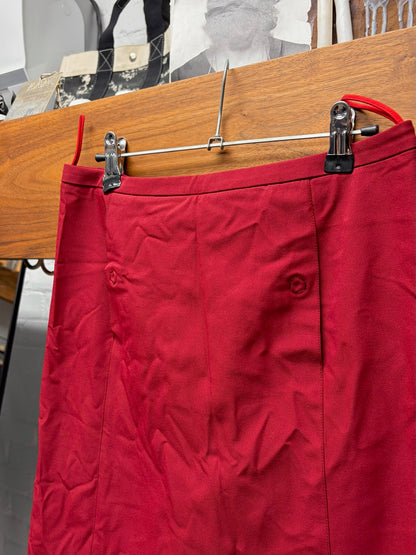 Prada Sport Black Mid Length Belted Cotton Skirt