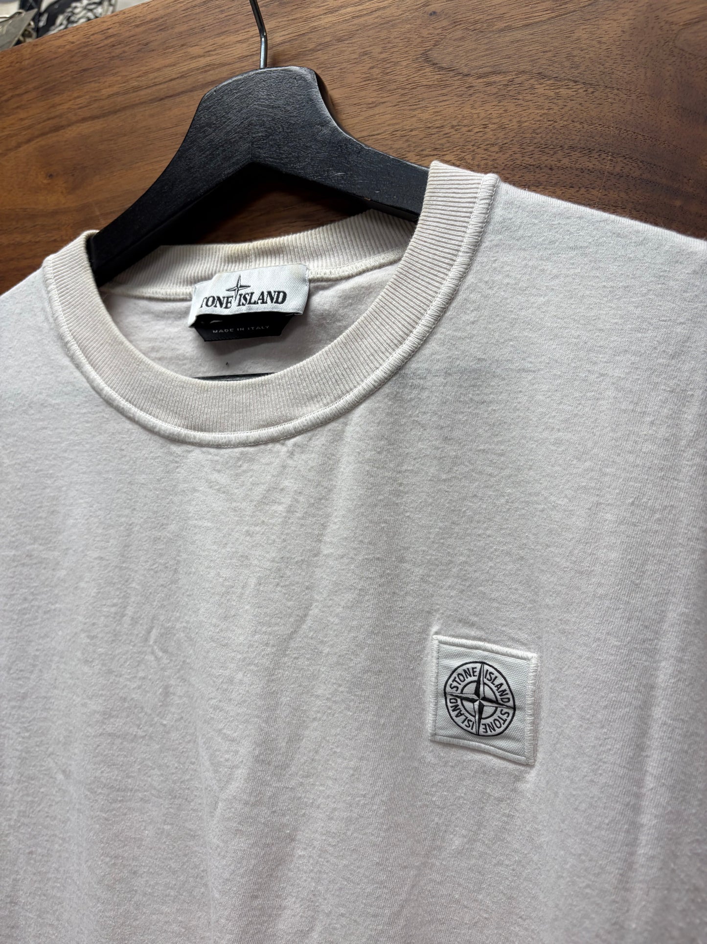Stone Island ‘Badge Logo’ White Patch T-Shirt