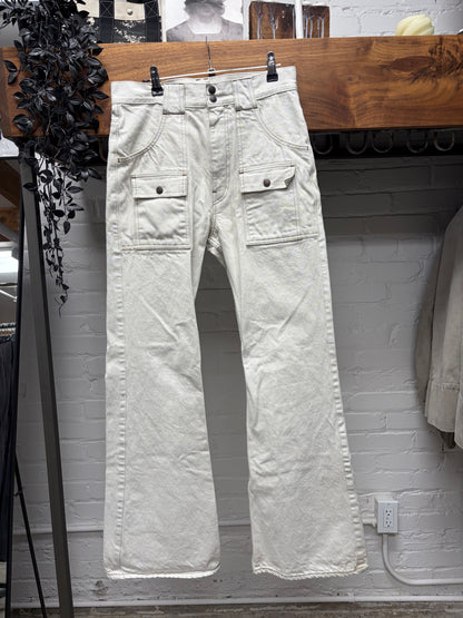 Kapital 70s Inspired ‘Bush’ White Flared Leg Denim