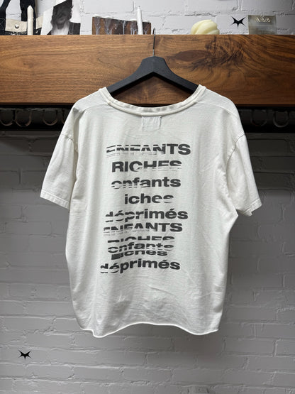 Enfants Riches Deprimes ‘TV Static’ White Logo T-Shirt