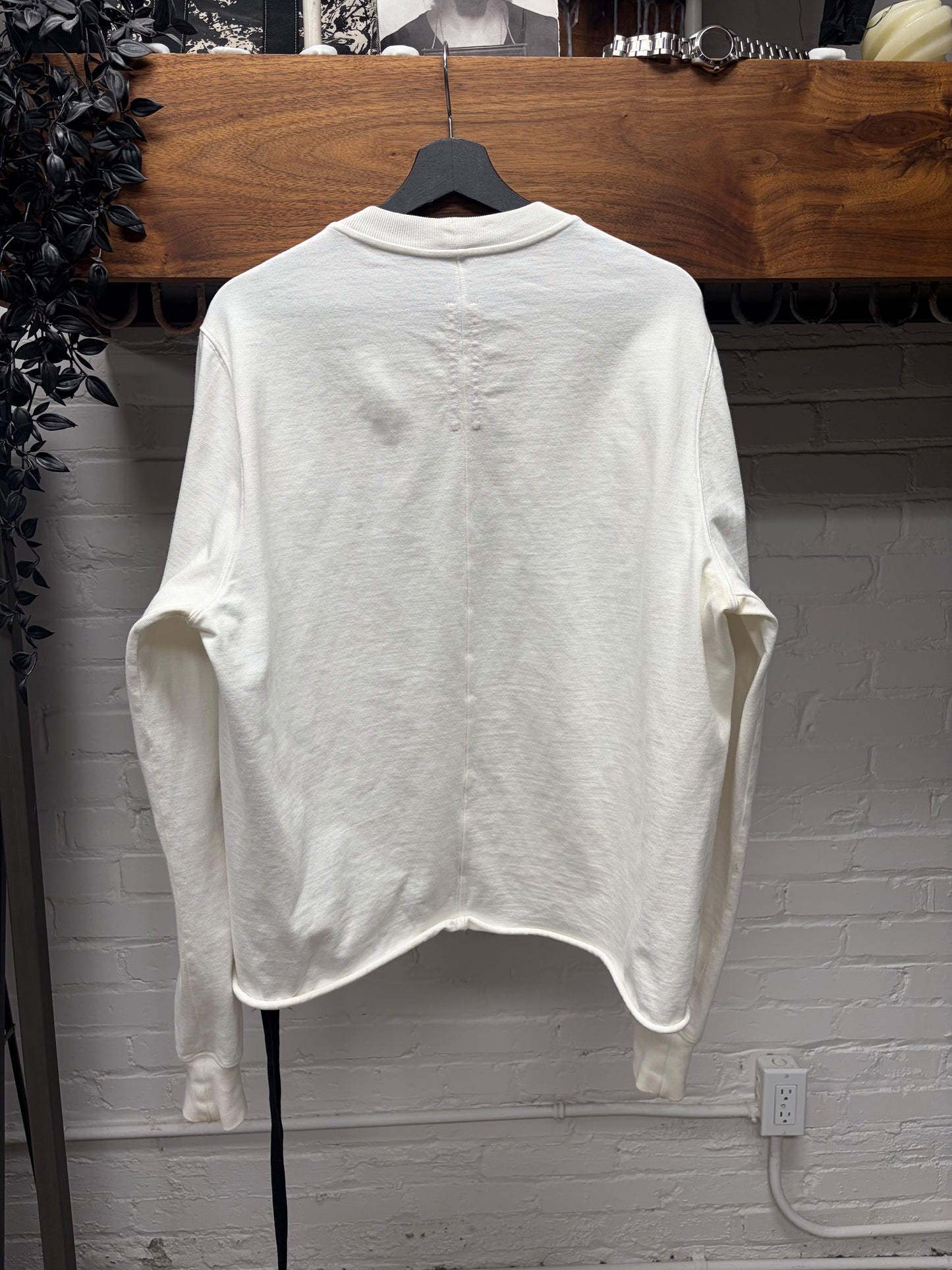 Rick Owens DRKSHDW Milk White ‘Double Thread’ Sweatshirt