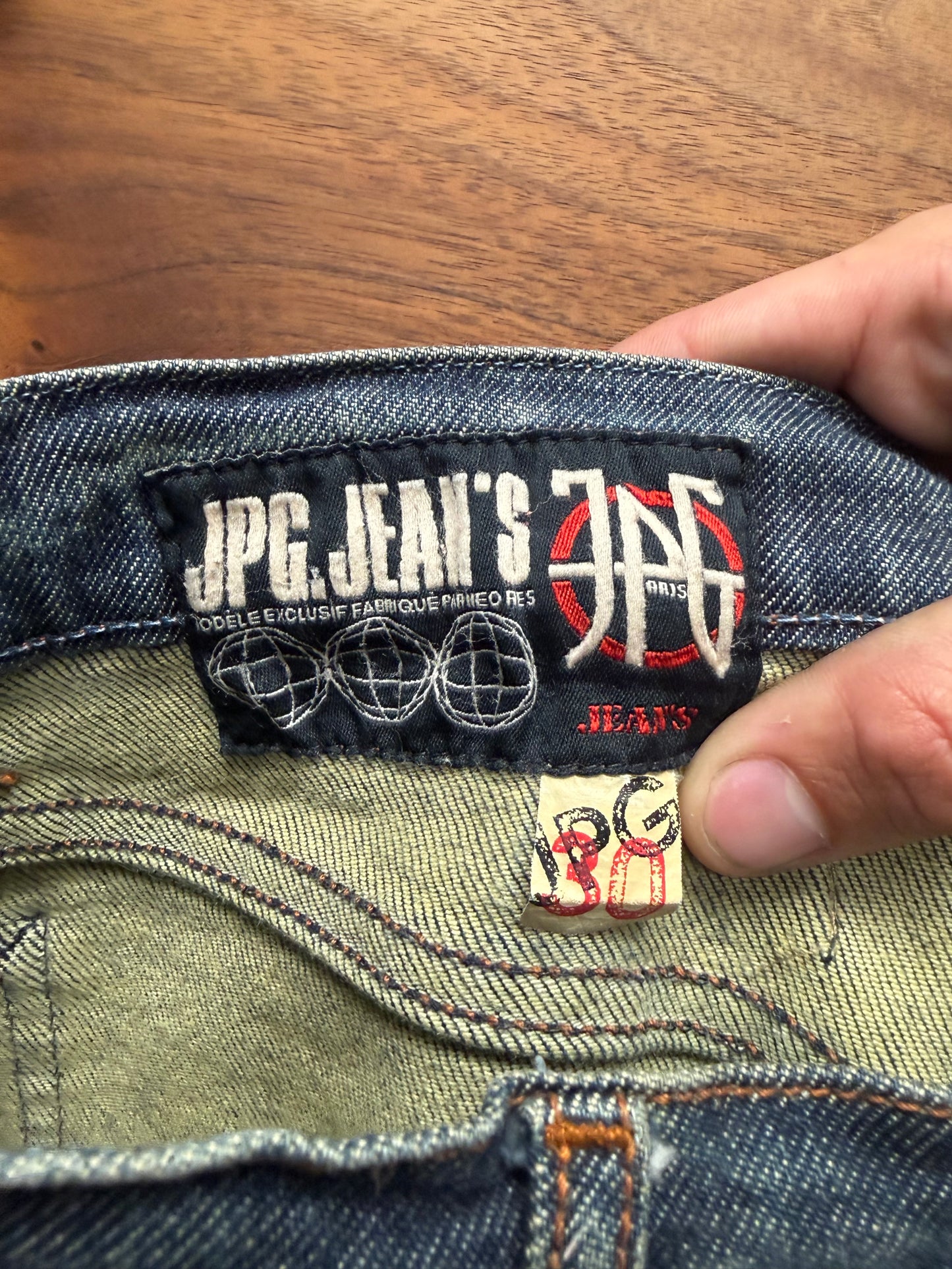 Jean Paul Gautier Washed Blue Bootcut Skinny Jeans