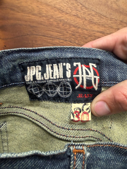 Jean Paul Gautier Washed Blue Bootcut Skinny Jeans