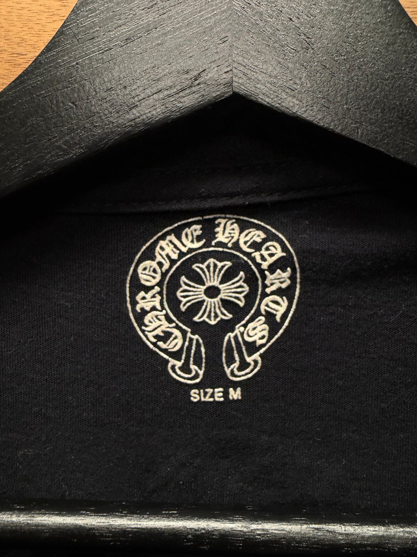 Chrome Hearts Blue/White Celtic Cross Black Short Sleeve T-Shirt
