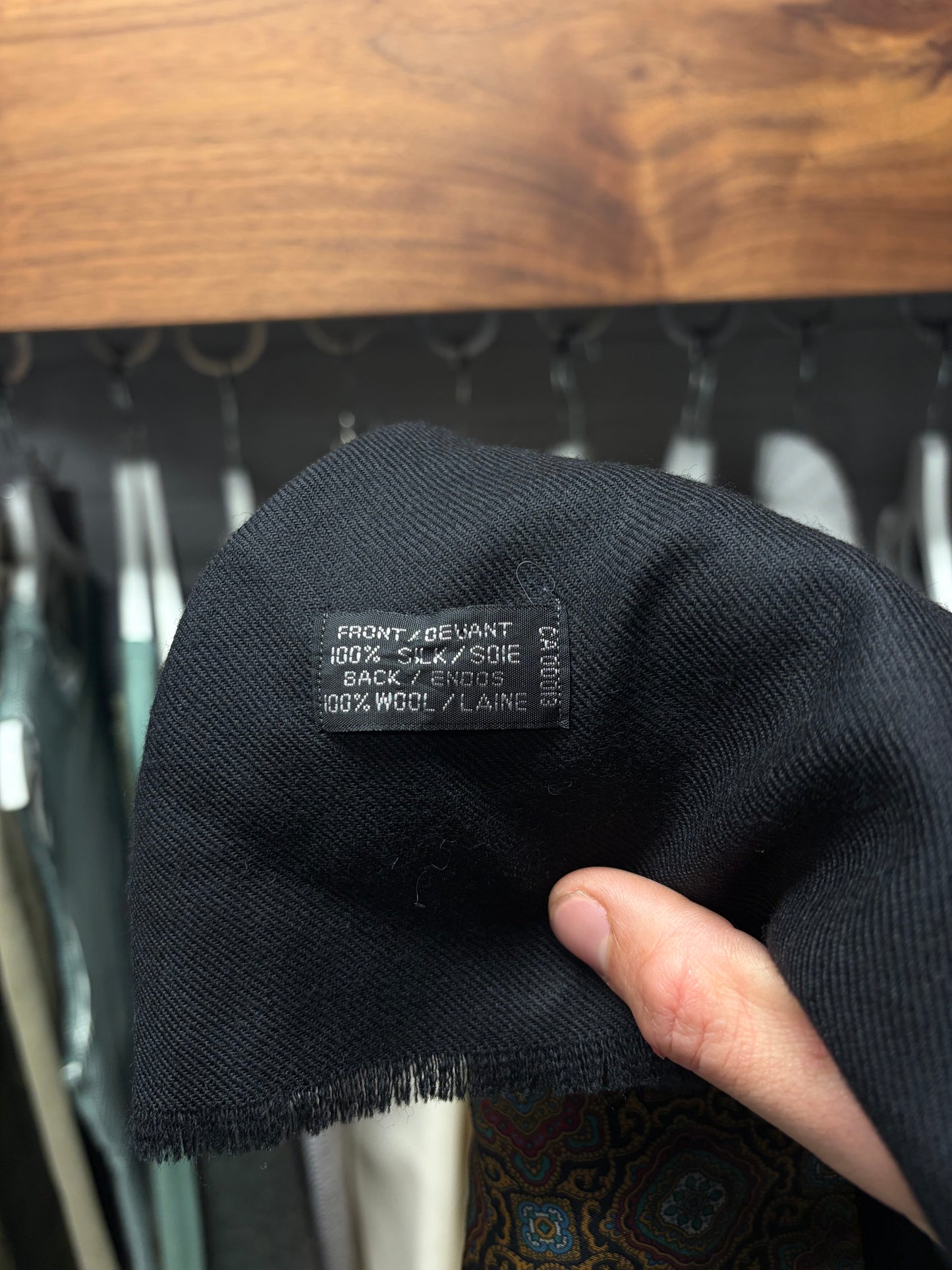 Vintage 90s Christian Dior Patterned Silk Scarf