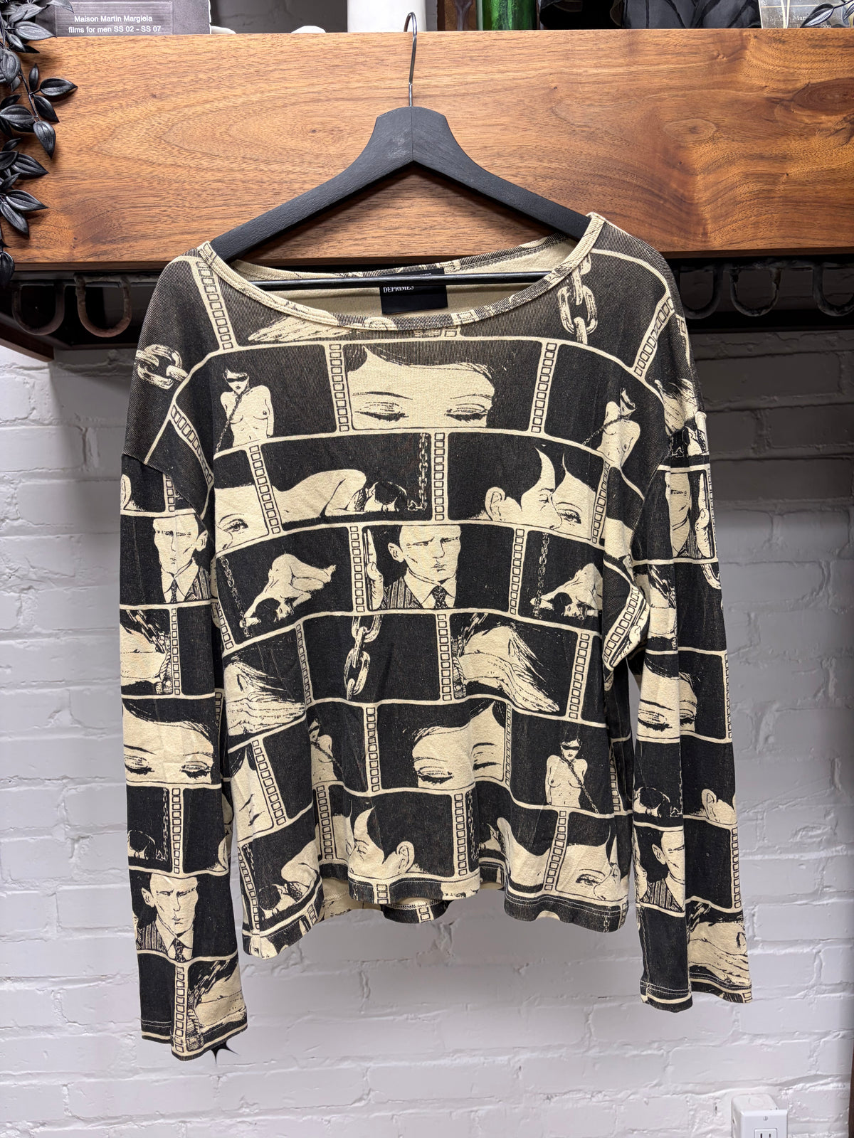 Enfants Riches Deprimés ‘Diary’ Black/White Full Print Long Sleeve Shirt