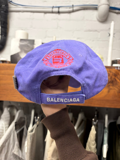 Balenciaga Purple ‘Unity’ Snowboard Logo Purple Strapback Baseball Cap
