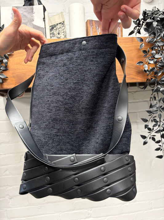 2000s Issey Miyake 2-Way Mainline ‘Spiral Grid’ Crossbody Bag