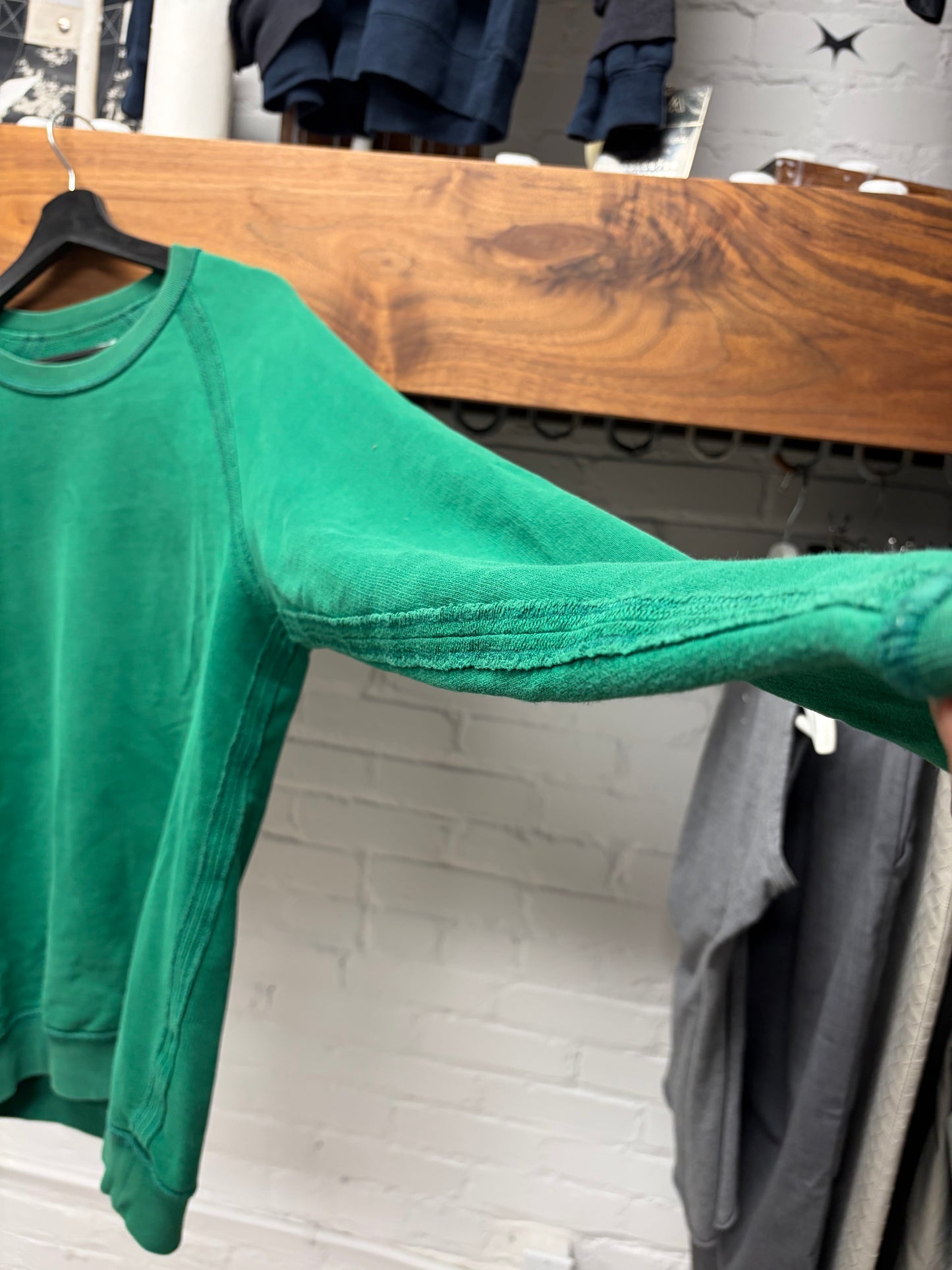 2014 Maison Margiela Green ‘Frayed Outseam’ Sweatshirt