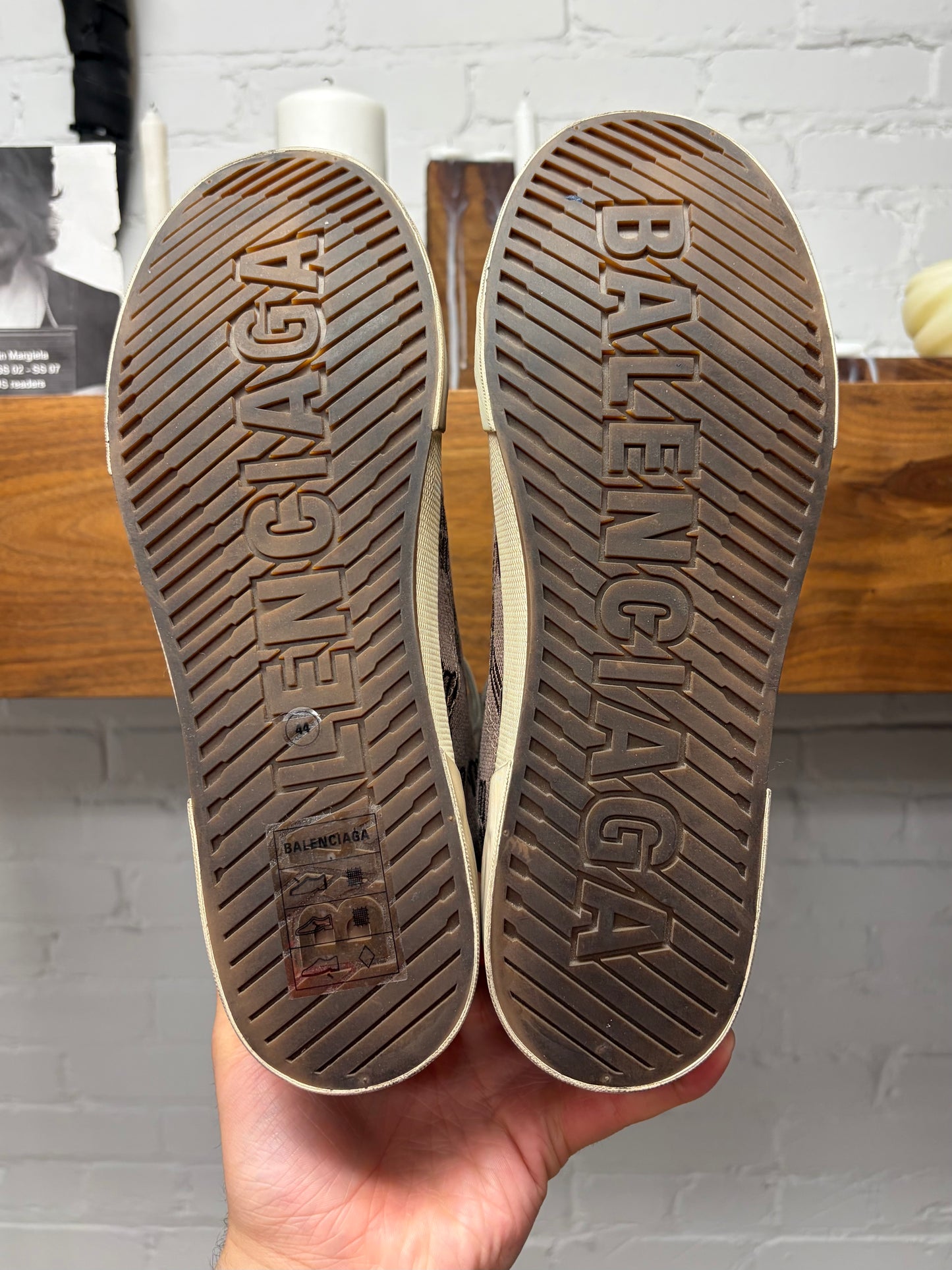 Balenciaga ‘Paris’ BB Monogram Canvas High Top Sneakers