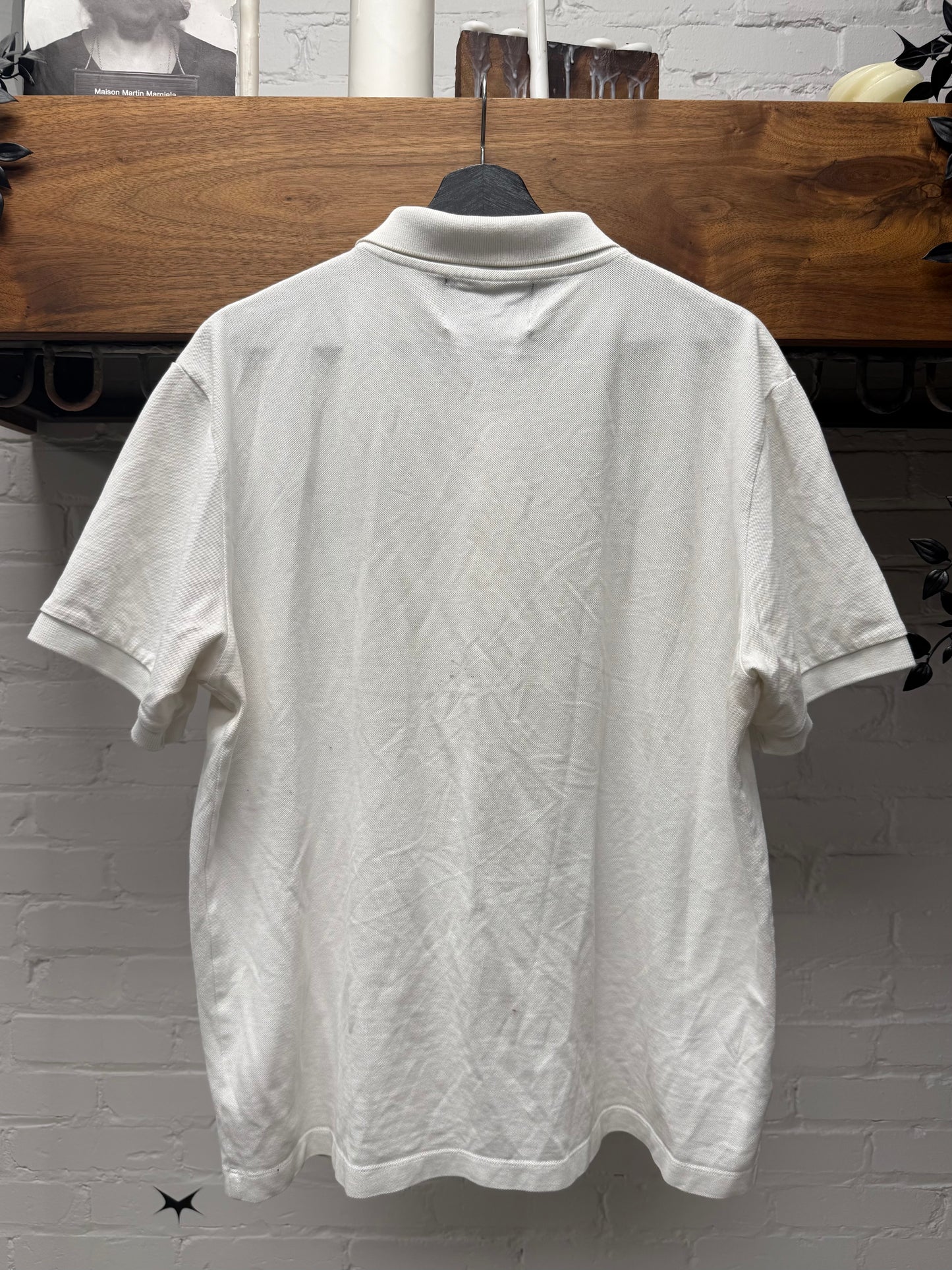 AW2019 Raf Simons x Fred Perry Shoulder Print White Polo
