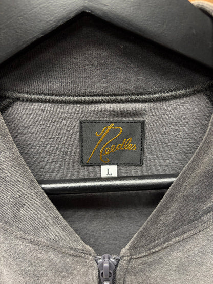 Needles Dark Grey/Maroon Velour Striped Track Jacket