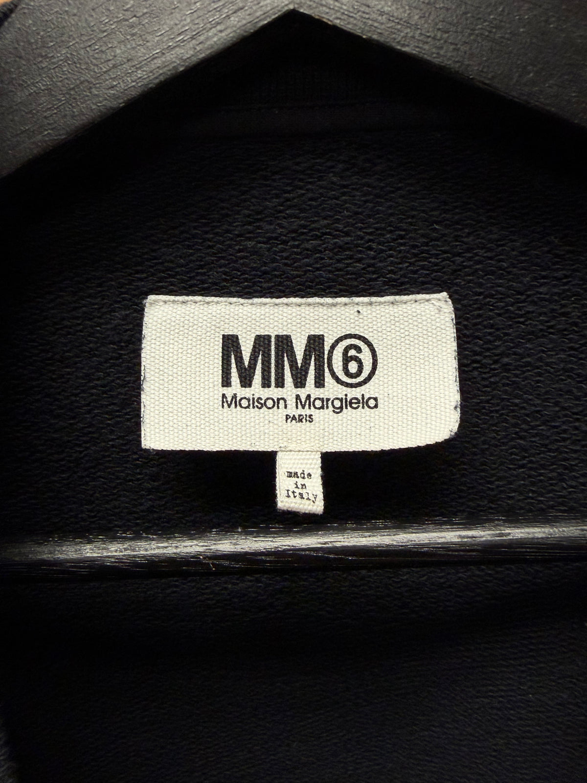 2017 Maison Margiela ‘Raw Hem’ Black Cotton Sweatshirt