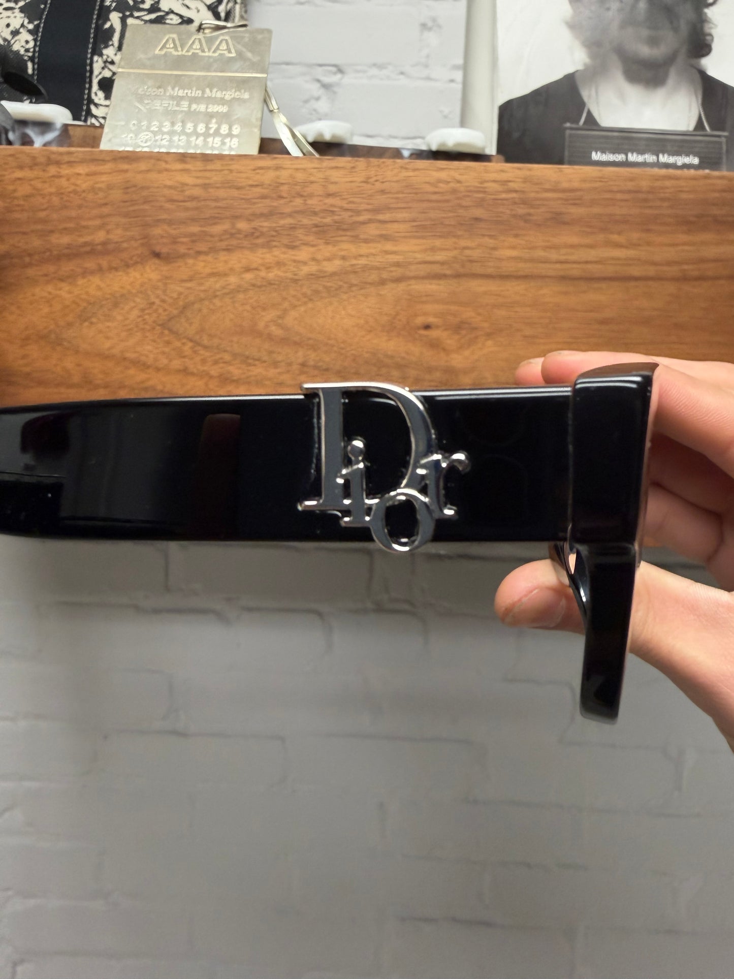 Dior Oblique ‘S31’ Black/Silver Trotter Logo Sunglasses