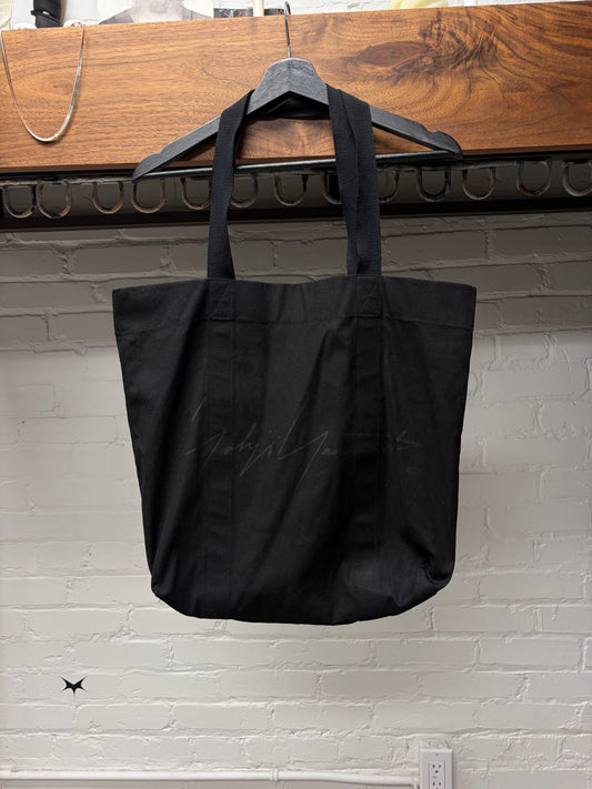 Yohji Yamamoto Black Canvas Tote Bag
