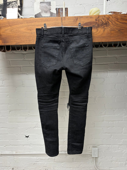 2015 Saint Laurent by Hedi Slimane ‘D02’ Distressed Black Denim