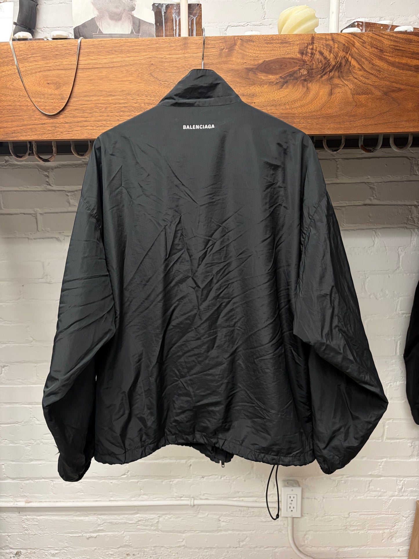 Balenciaga ‘Drop Shoulder’ Zip-Up Oversized Windbreaker Jacket