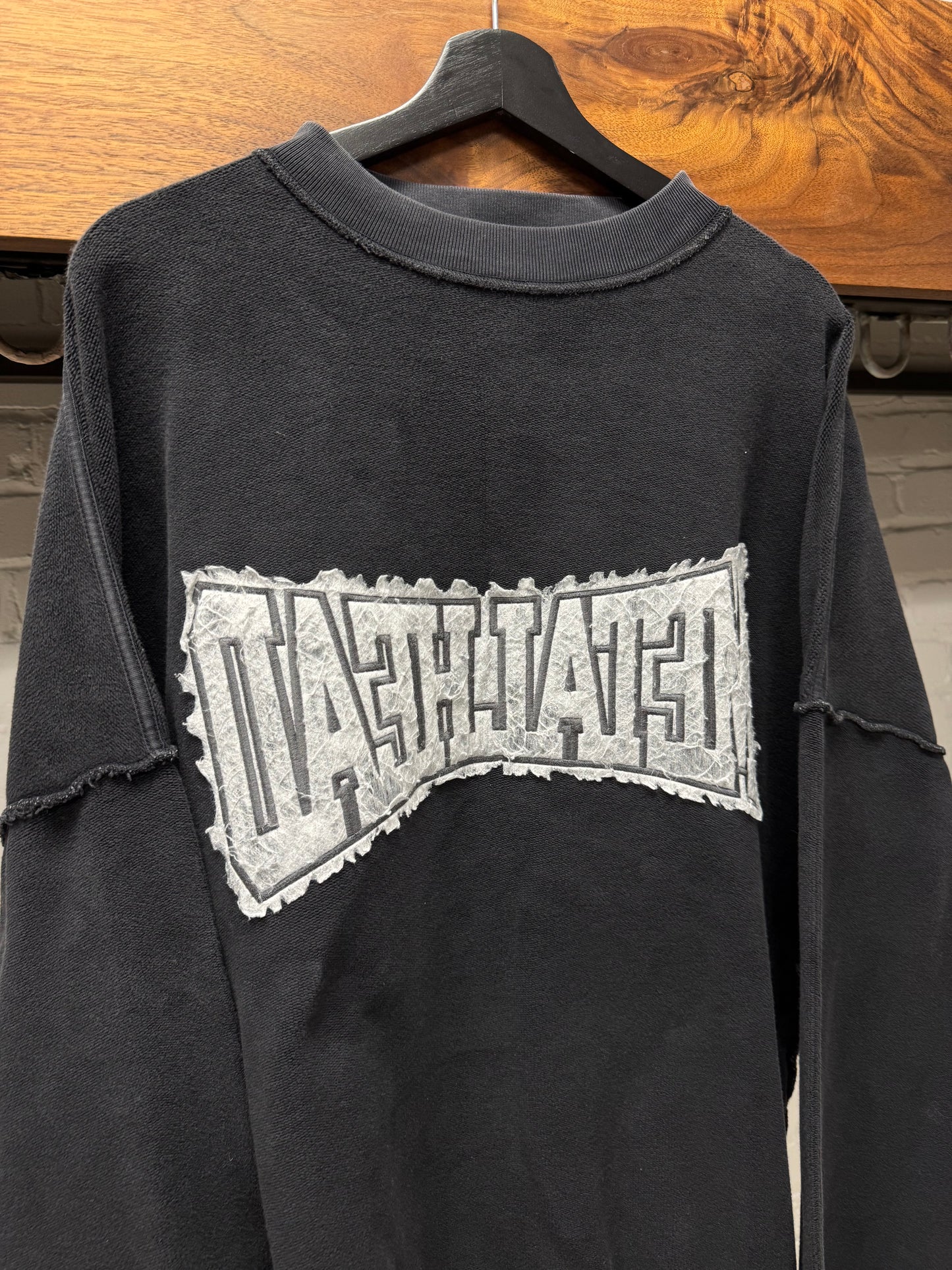 SS2025 Balenciaga ‘Metalhead’ Reverse Black Terry Cotton Sweatshirt
