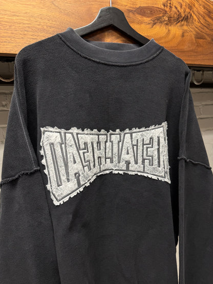 SS2025 Balenciaga ‘Metalhead’ Reverse Black Terry Cotton Sweatshirt