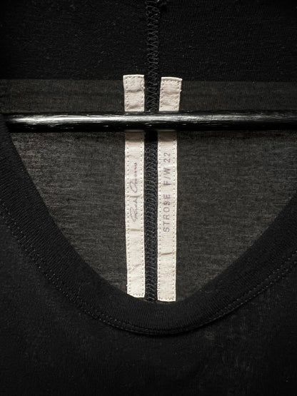 SS2022 Rick Owens ‘Strobe’ Black Semi-Sheer T-Shirt