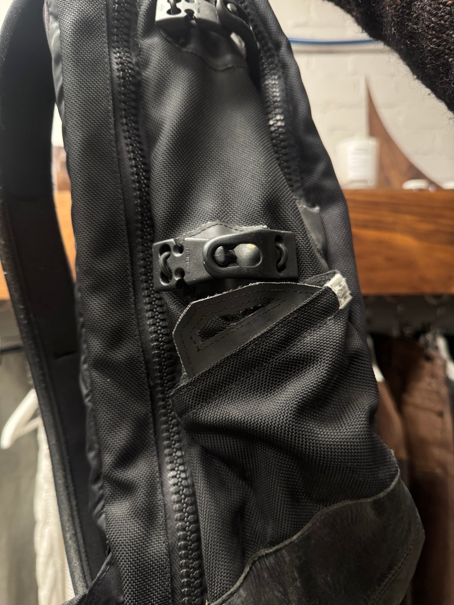 Visvim ‘20L’ Black Calf Leather/Cavas Hiking Backpack
