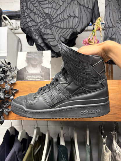 Jeremy Scott x Adidas ‘Wings 4.0’ Triple Black High Top Sneakers