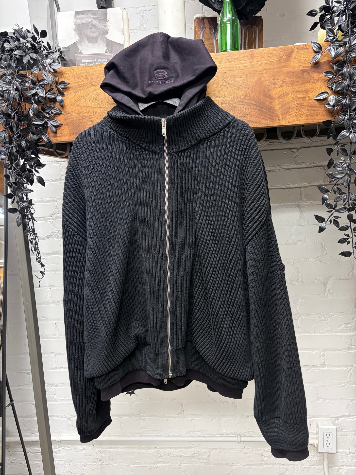 2023 Balenciaga ‘Unity Sports Logo’ Double Layered Ribbed Knit + Hoodie