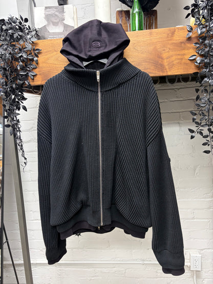 2023 Balenciaga ‘Unity Sports Logo’ Double Layered Ribbed Knit + Hoodie