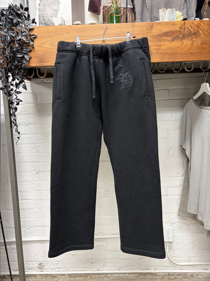 Chrome Hearts ‘Seven-11’ Black CH Patch Straight Leg Black Heavy Cotton Sweatpants