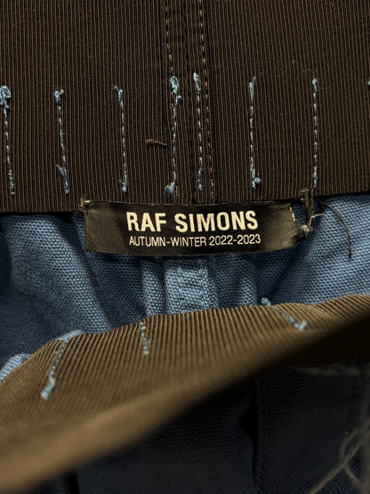 AW2022 Raf Simons Blue ‘Boxer Waistband’ Denim Wide Leg Denim