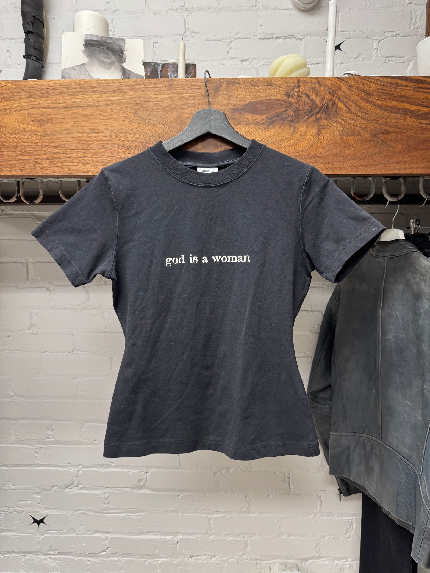 Vetements ‘God is a Woman’ Black Slogan T-Shirt