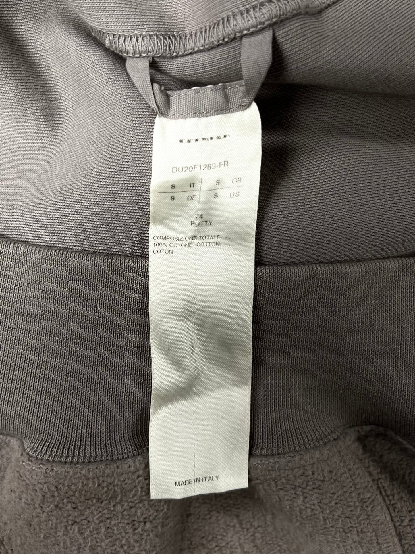 Rick Owens ‘Dust’ Reverse Cotton Sweatshirt