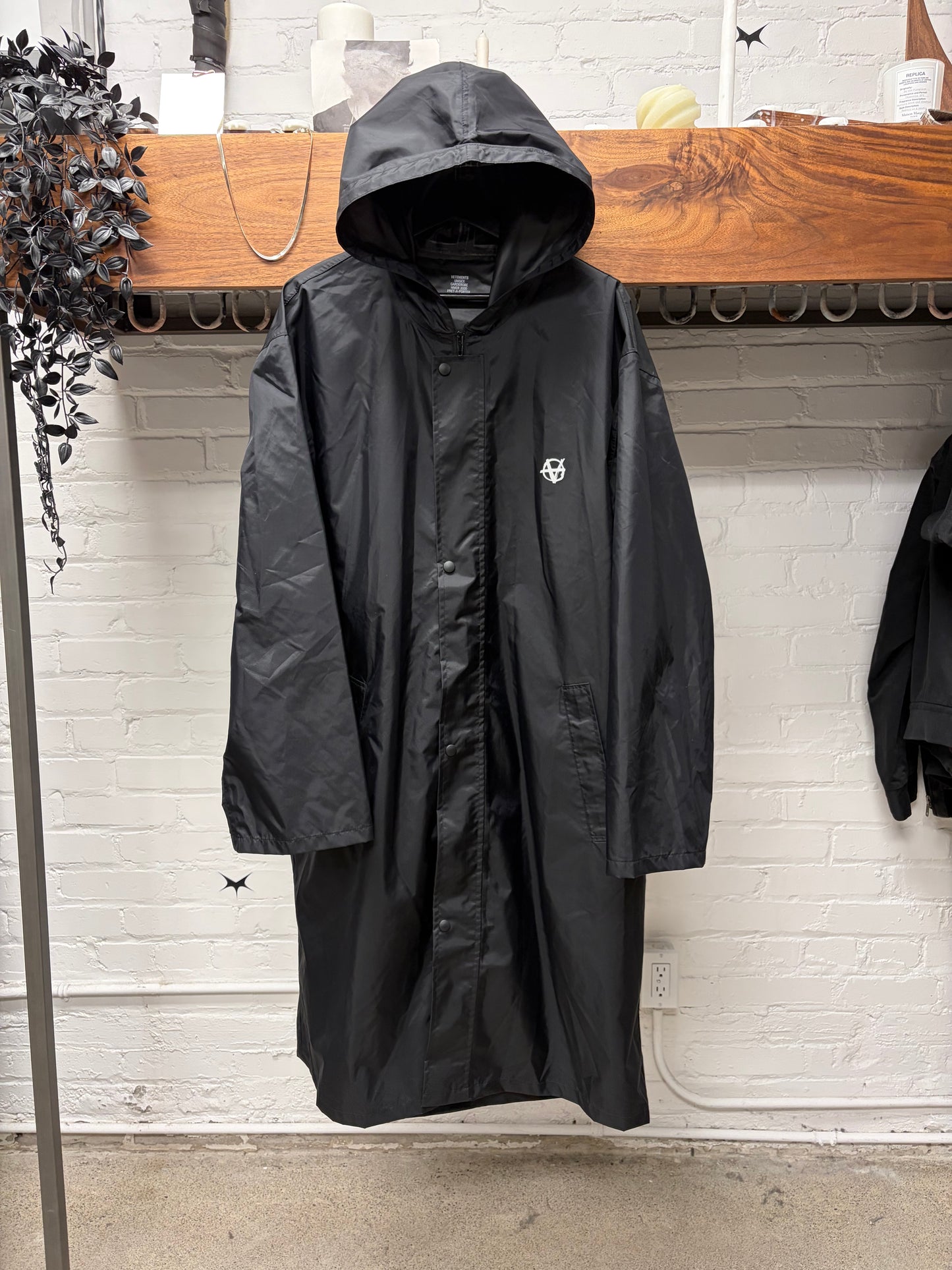 AW2020 Vetements ‘Anarchy’ Hooded Shell Trench Coat