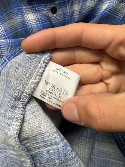 SS2009 Number (N)ine ‘The Lonesome Heroes’ Black/Blue Shadow Plaid Flannel Shirt