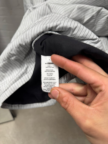 Helmut Lang Pinstripe Quilted Padding Work Jacket