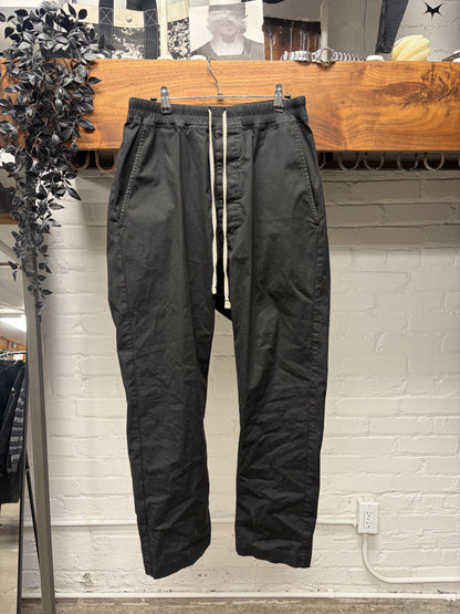 AW2023 Rick Owens ‘Luxor’ Black Drop Crotch Pod Drawstring Pants
