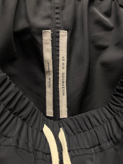 SS2025 Rick Owens ‘Hollywood’ Black ‘Boxer’ Nylon Drawstring Shorts