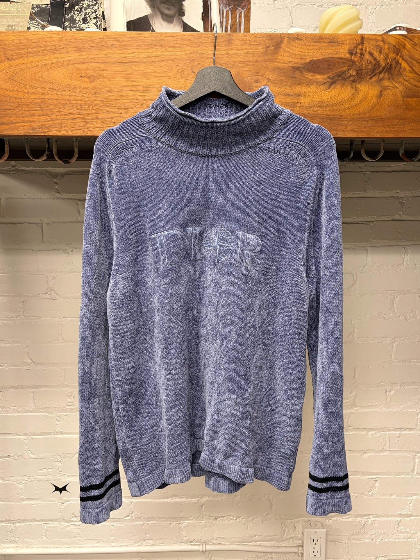 Dior x Stone Island Purple Wool Knit Sweater