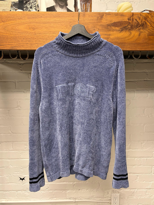 Dior x Stone Island Purple Wool Knit Sweater