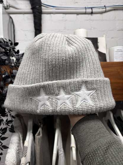 Chrome Hearts Lambskin Leather ‘Star Patch’ Cashmere Beanie