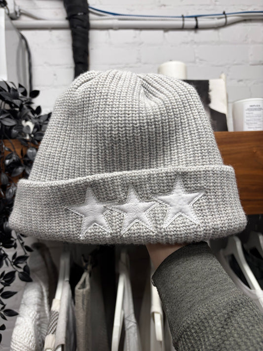 Chrome Hearts Lambskin Leather ‘Star Patch’ Cashmere Beanie