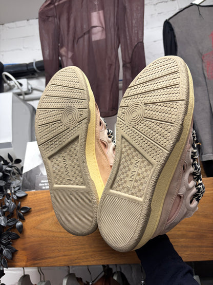 Lanvin Curb Jumbo Lace Low Top Padded Skate Sneakers