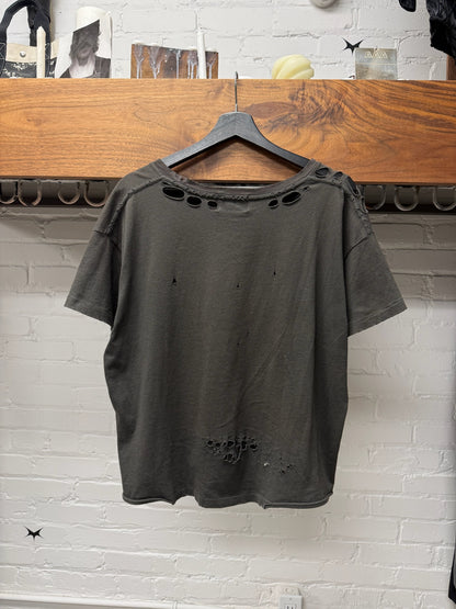 Enfants Riches Deprimes Distressed Brown Logo T-Shirt