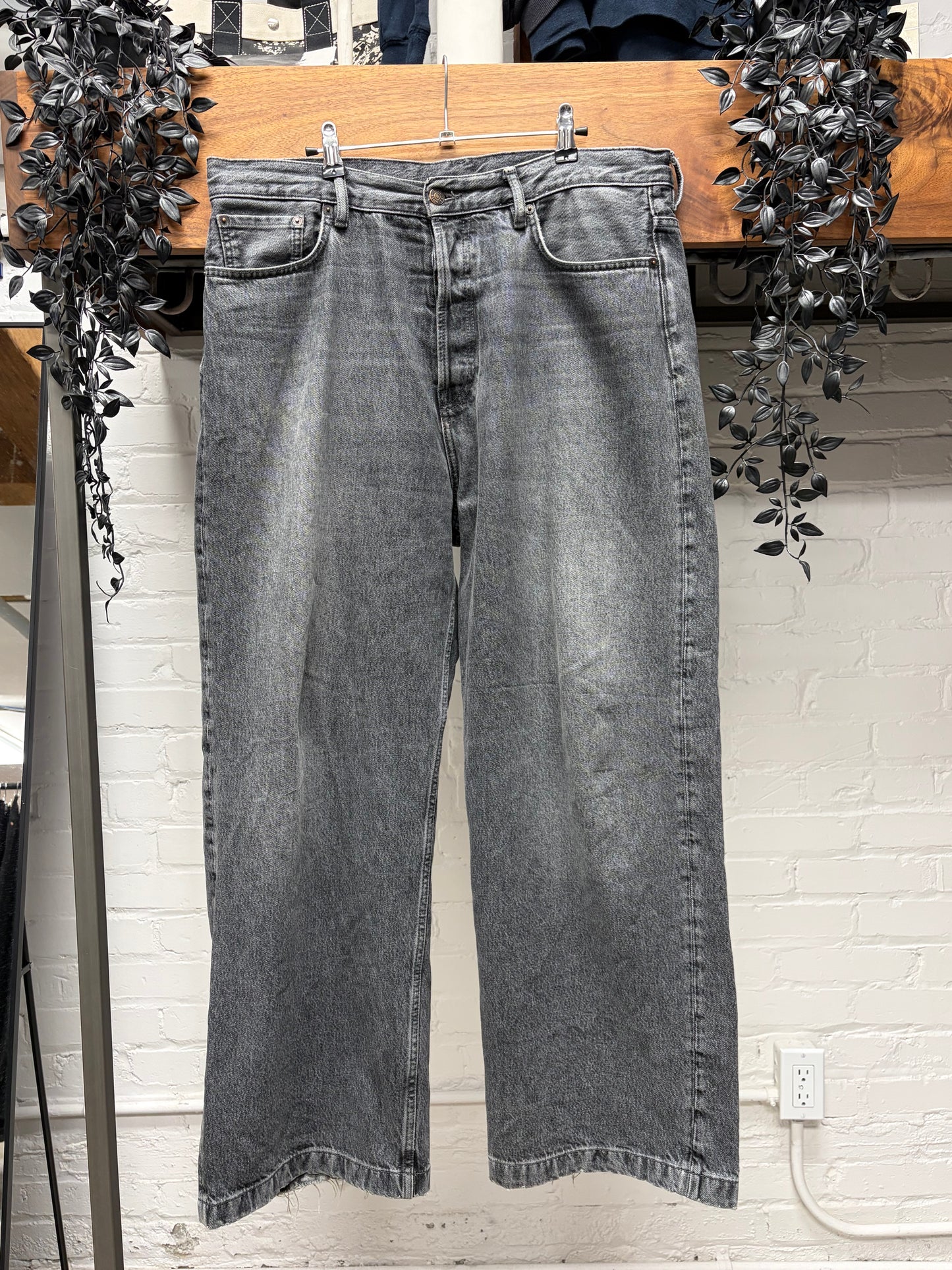 Acne Studios ‘1981’ Baggy Relaxed Fit Washed Grey Denim