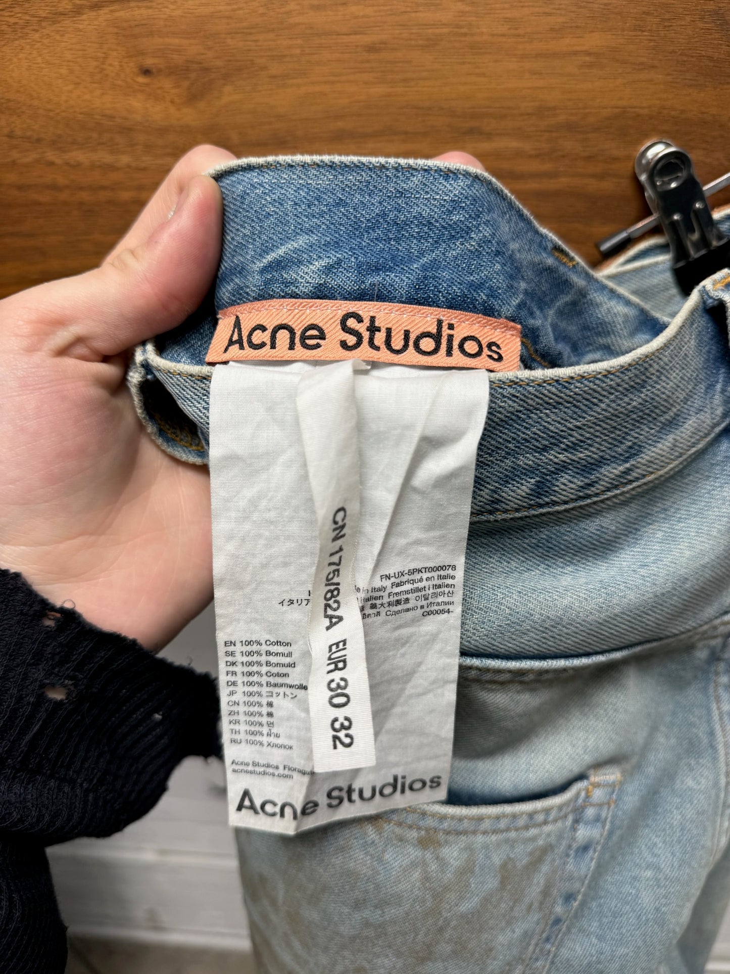 Acne Studios Dirt Washed Blue ‘Super Baggy’ Wide Cut Denim