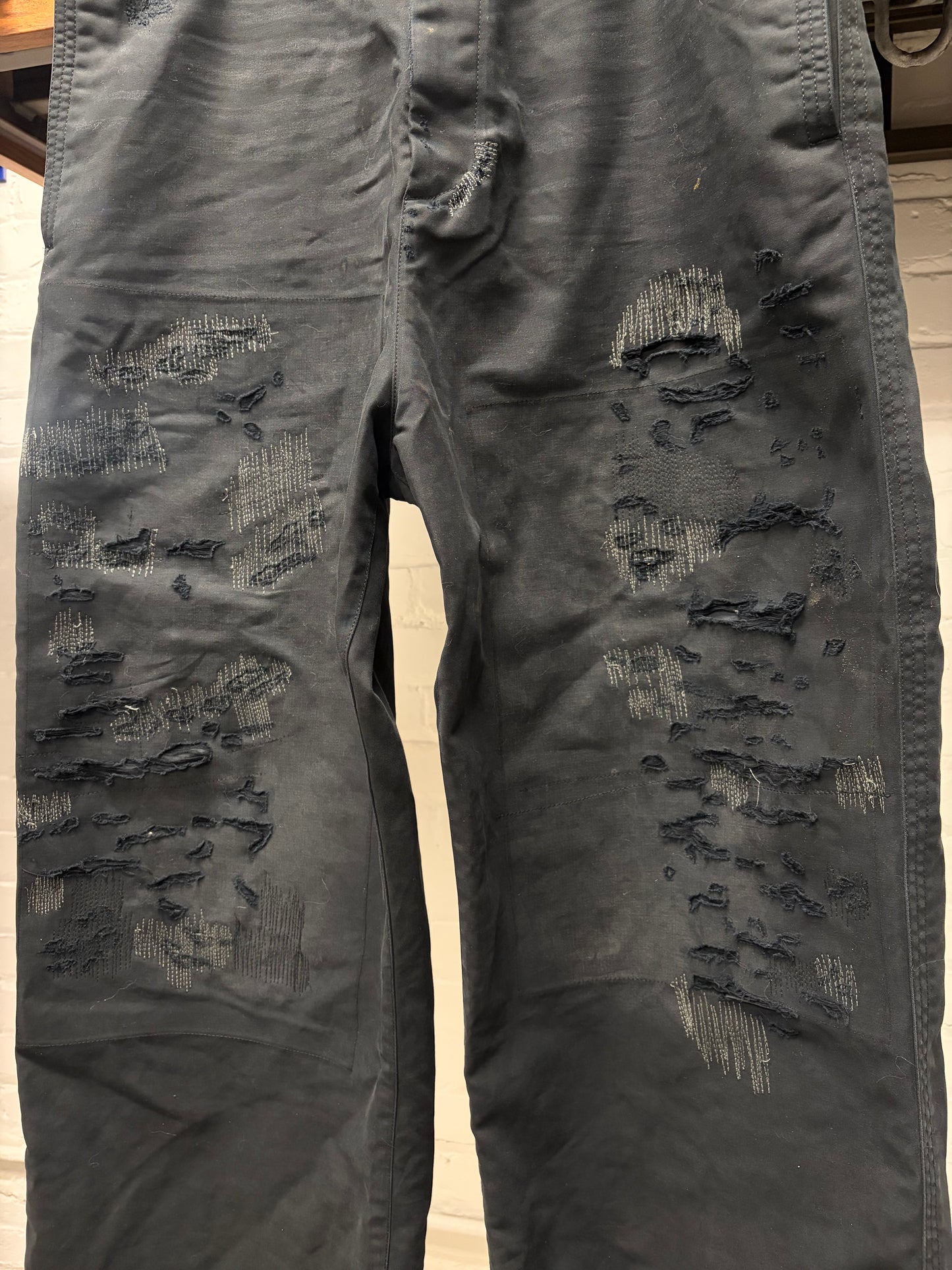 Acne Studios ‘Mended’ Black Wide Leg Denim